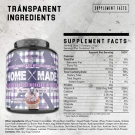 Axe & Sledge Axe & Sledge Supplements Home Made Whole-Foods-Based Meal Replacement Powder with Digestive Enzymes, Protein, Carbohydrates, and Fats, 25 Servings, Blueberry Muffin