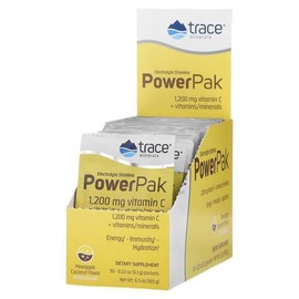 미국직구 Trace Minerals 트레이스미네랄 파워팩 1200mg 비타민C 파인애플 코코넛맛 6.1g 30봉 Trace Minerals Power Pack 1200mg Vitamin C Pineapple Coconut Flavor 6.1g 30 Packs