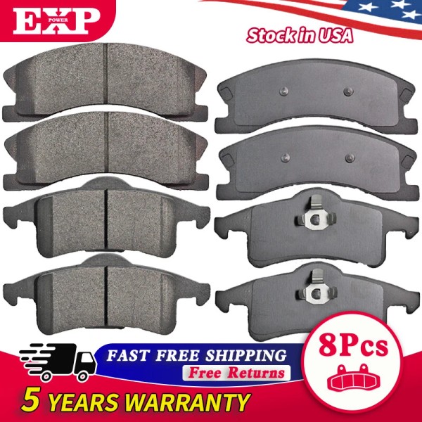 EXPPOWER For 1999-2004 Jeep Grand Cherokee Front & Rear Ceramic
