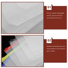 Operitacx 12pcs Binder Pouch Document Storage Bags Colors for Business Cards Receipts and Scrapbooking Easy to Carry and Organize