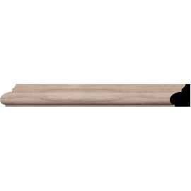 WM1207 - Americraft Base Cap Solid Hardwood Moulding, 11/16"D x 7/8"W x 96"L, Stain Grade Walnut