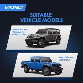 KOKSHELY Rear Door Metal Pocket Molle Panels Compatible with 2018-2025 Wrangler JL 4 Door Only & 2020-2025 Gladiator JT | Textured Black| Steel Storage Box Replaces The Weak Saggy Net