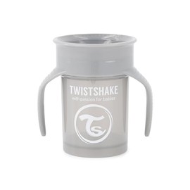 Twistshake Vaso Entrenador Bebe 230 ml | 360° Straw Cup | Taza con Asas Ergonómicas y Borde a Prueba de Derrames con Sello de Silicona | Libre de BPA 