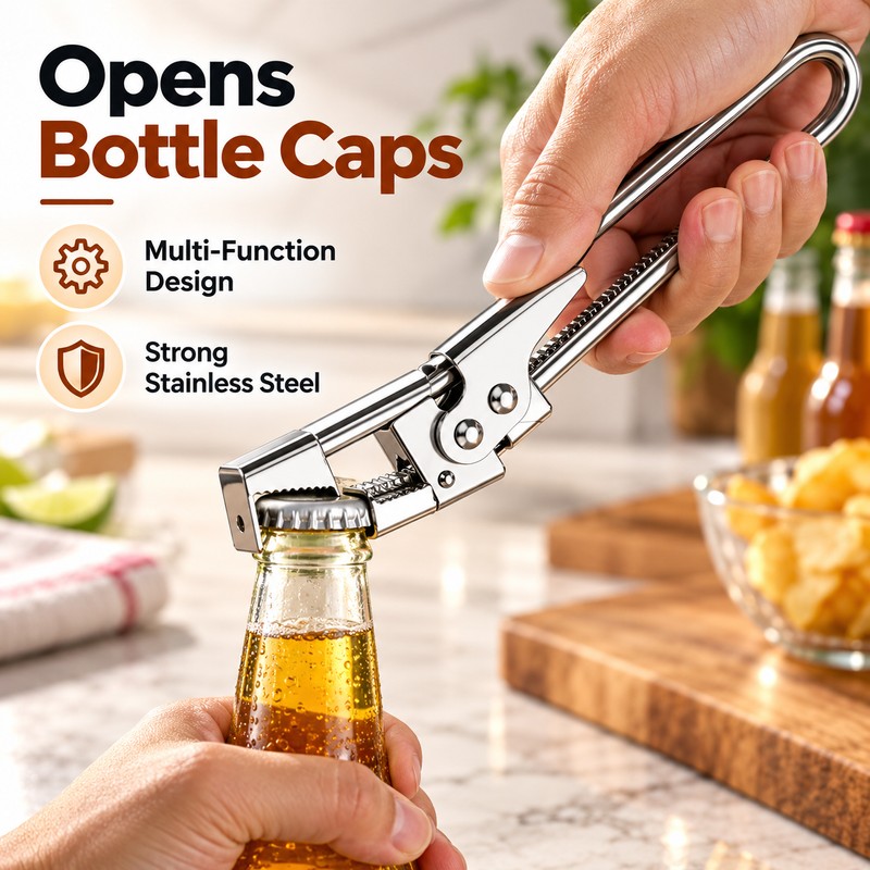 Adjustable Stainless Steel Jar Opener for Kitchen Use – Multi-Function