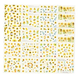 LALAFINA 3sheets Sunflower Nail Art Stickers of Beautiful DIY Decals for Nail Decoration for Parties and Daily Wear Charming Designs for Women and Girls