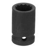 sourcing map 12-Point Impact Socket 1/2 Inch Drive 15mm Metric