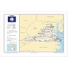 13x19 Virginia General Reference Wall Map - Anchor Maps USA