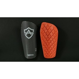 Shin Guards for Soccer – Youth & Adult Sizes for Kids, Boys, Girls, Men, Women – Carbon-Textured Protective Shin Pads with Free Bag for Cleats & Guards - Large