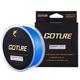 Goture Braided Fishing Line, Braided Line, Fishing Line30LB, 547Yds, 0.25MM, Blue