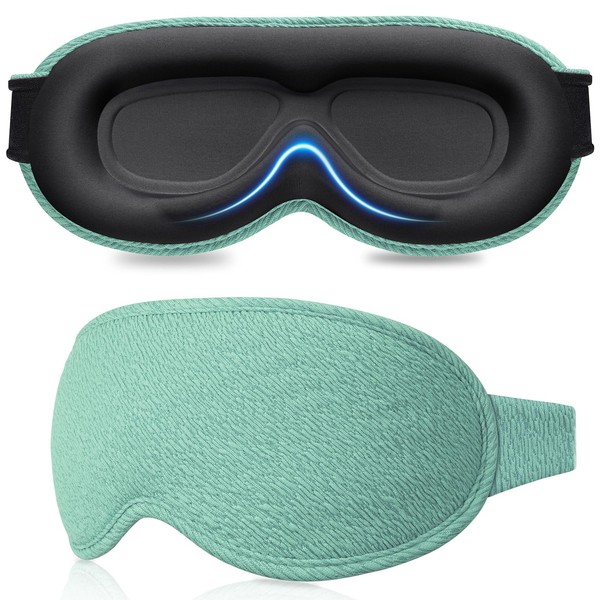 Gritin 100% Blackout Sleep Eye Mask for Women Men,Zero Eye
