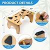 Bamboo Toilet Stool Foldable, 7 in Poop Stool for Bathroom,