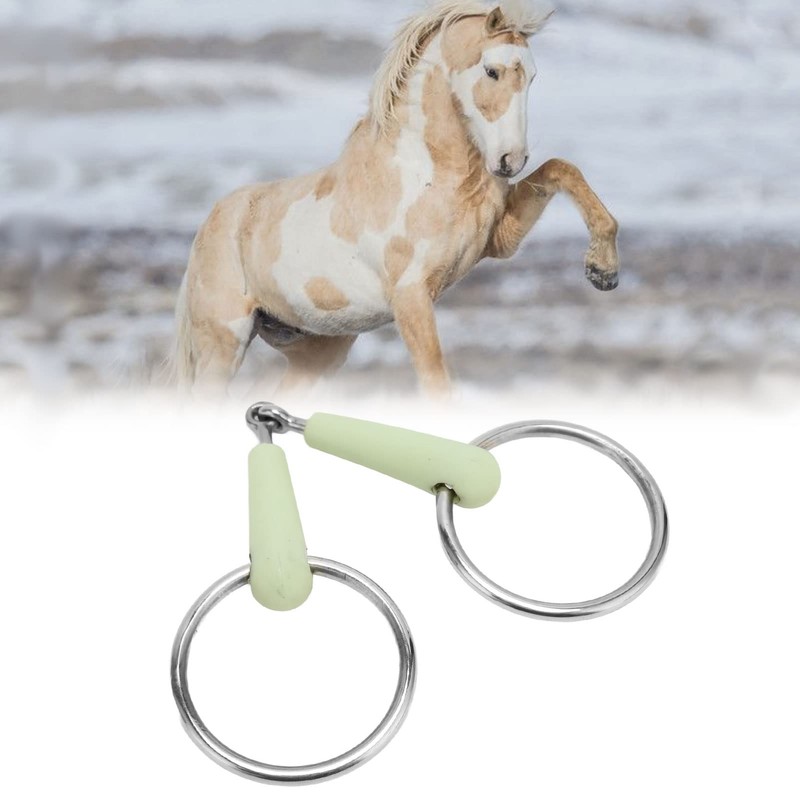 Ring Snaffle Bit, Apple Flavor Stainless Steel Horse Mouth Bit,