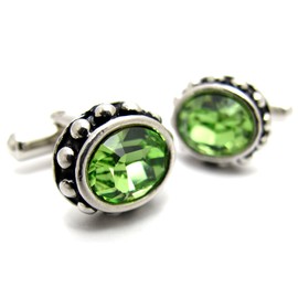kurahutopa-kusu suwarohusuki-kurisutarukahusu (Cufflinks/Cuff Links) - peridot