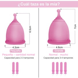 RYEWGRV 2 Piezas Juego de Vaso de Silicona Esterilizado, Reutilizable, con Vaso Pequeno de 30 ml, Vasogrande de 35 ml, Bolsa