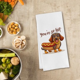 Cilrii Dachshund Kitchen Towels,Dachshund Hand Towels,Dachshund Kitchen Towels Decor for Bathroom Kitchen,Dachshund Gifts,Dachshund Gifts for Women,Dachshund Gifts for Dachshund Lovers,16 X 24 Inches