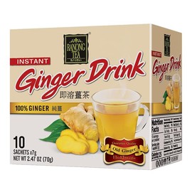 Ranong Tea Instant Ginger Drink 100% Ginger, 3 Boxes of 10 sachets
