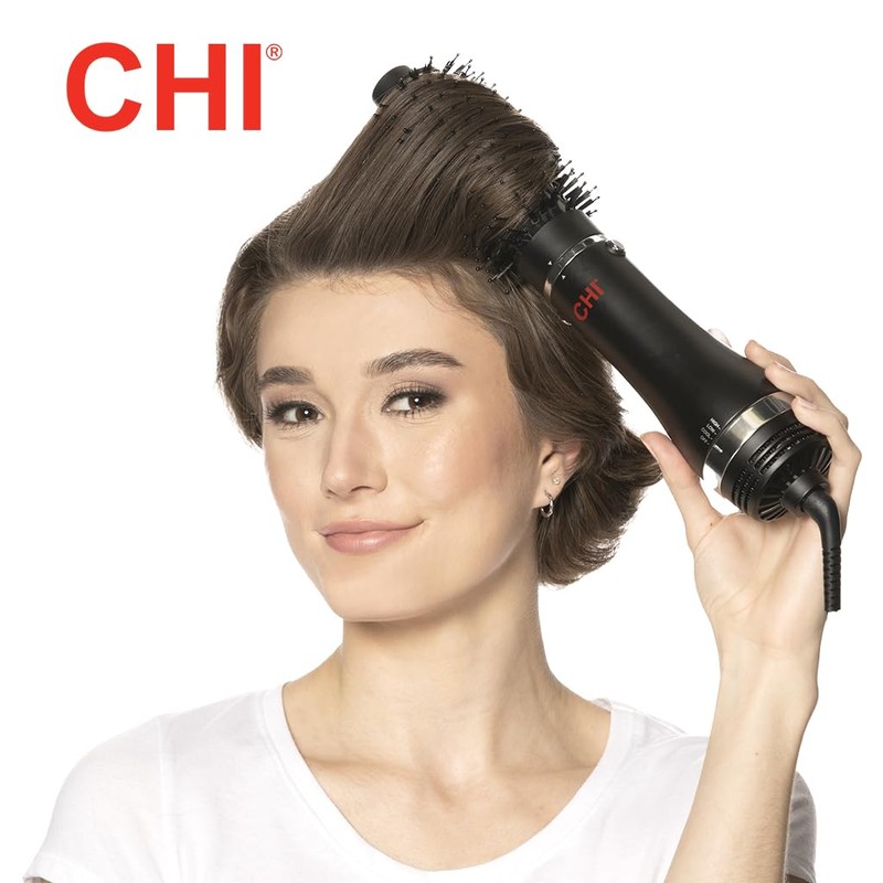 CHI 3-in-1 Round Blowout Brush, Hair Dryer Brush For Smooth,