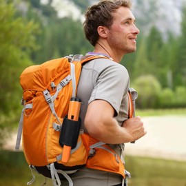 Metal Detector Pinpointer for metal detecting,Treasure Hunting, 360°Search Gold Treasure Pinpointing Finder Probe with Belt,Holster, LED,Waterproof Tool Accessories for Adults,Kids (Orange)