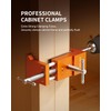 DAYDOOR Professional Cabinet Clamps 4 Pack, Heavy-Duty Cast Steel, Integrated