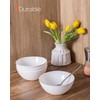 LaGlint 20 OZ White Opal Glass Cereal Bowl Set of