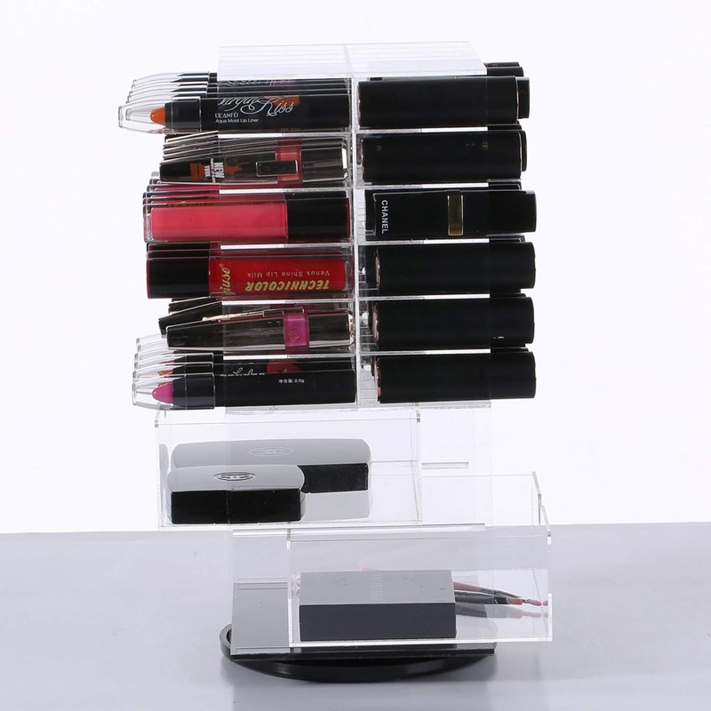 MOOCA Acrylic Rotating Makeup Organizer Desktop Cosmetics Storage Tower Makeup
