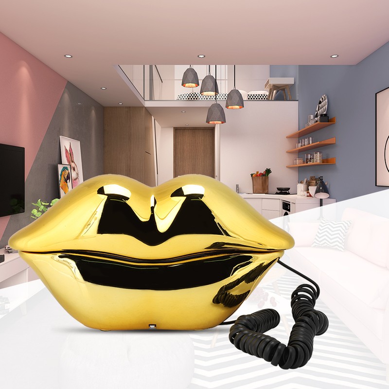 WX 3061 MultiFunctional Cute Lip Shape Telephone Desk Phone Home