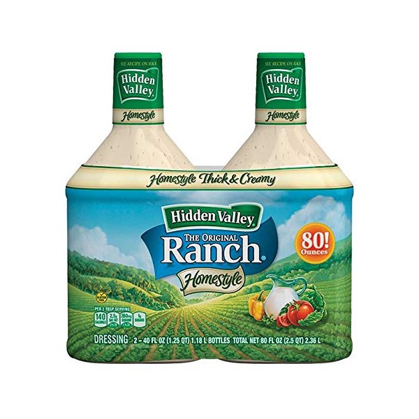 Product of Hidden Valley Original Ranch Homestyle Salad Dressing Bottles, 2 pk./