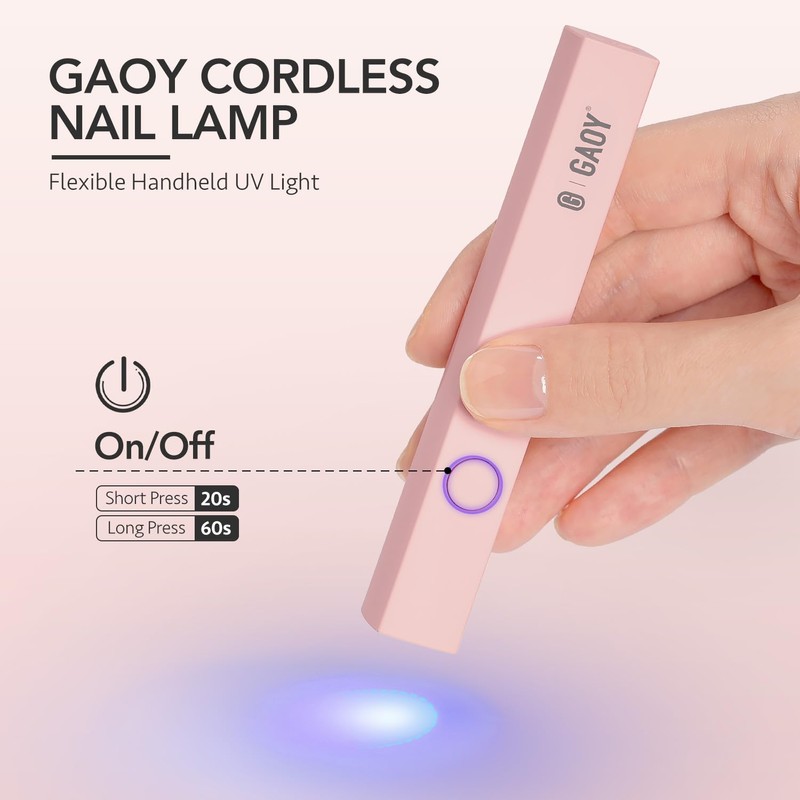GAOY Handheld UV Light for Gel Nails, Mini Nail Lamp,