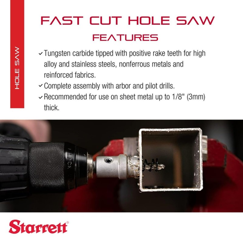 Starrett SM60 Tungsten carbide-tipped flat surface DRM 60 mm Hole