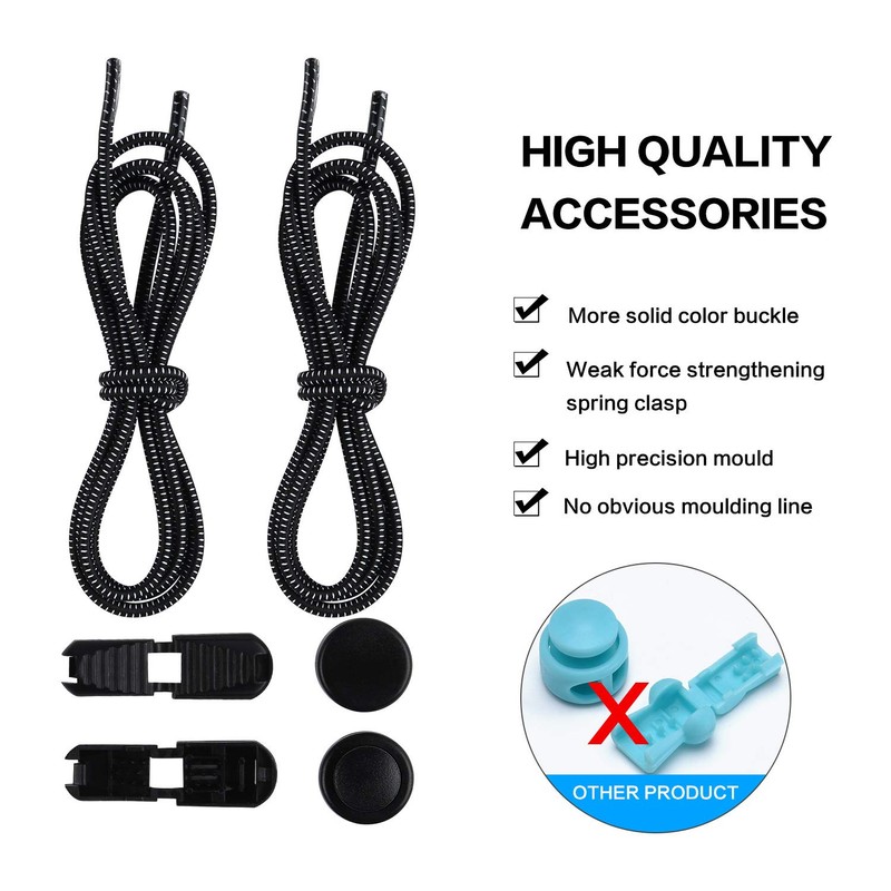 AISHITE No Tie Shoelaces, Lace Lock, Elastic One-Touch Elastic Shoelaces,