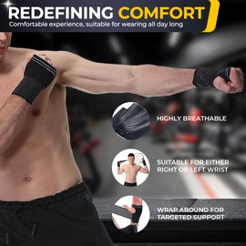 NeoTech Care Hand Palm Wrist Support (Black, Size L, 1 Unit)