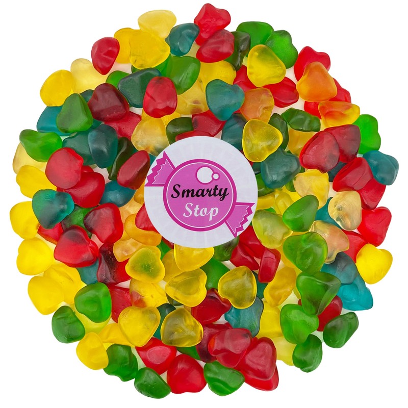 Smarty Stop Rainbow Love Gummy Heart shapped Candy (1 Pound