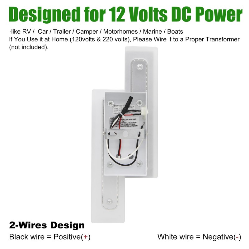 Homdec 2Pack RV LED Vanity and Bedside Wall Sconce with