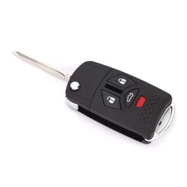 Carcasa para llavero con 3 + 1 botones, plegable, para coche, con control remoto, para llavero, carcasa, negro, repuesto para Mitsubishi 2007-2010 Eclipse