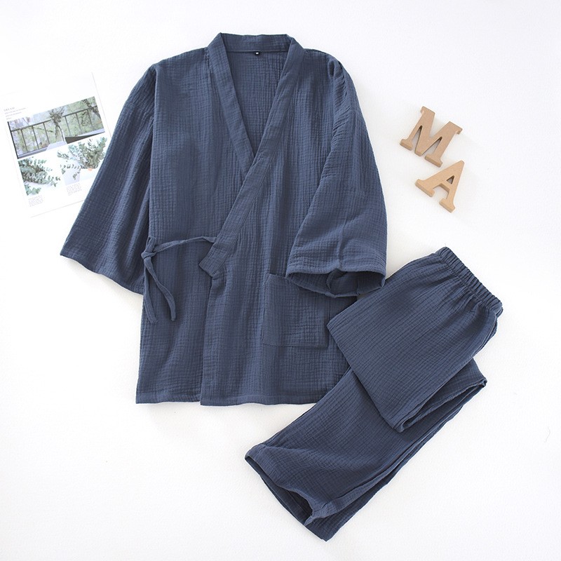 Japanese Kimono Pajama Set for Men & Women – 100%