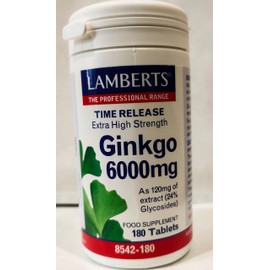 Lamberts® Ginkgo Biloba 6000mg 180 Tablets