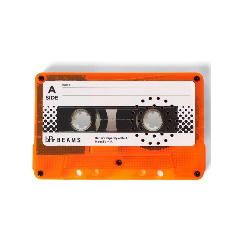 bPr BEAMS Mobile Case Cover Cassette Tape Bluetooth Speaker, ORANGE_SKELETON