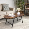 FEUFOAM Folding Coffee Table for Living Room Industrial Brown Small