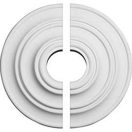 Ekena Millwork CM13CL2-03500 Classic Ceiling Medallion, 13 1/4"OD x 3 1/2"ID x 1/2"P, Factory Primed