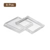 sourcing map 8 Pcs Square Furniture Caster Cups, 1-7/8" Plastic