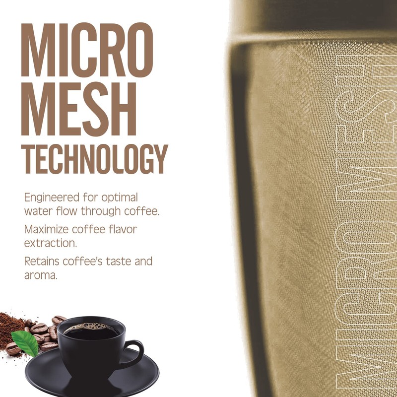 8-12 Cup Reusable Filter Basket With Mesh Bottom Fits MrCoffee