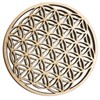 A'sTool Flower of Life Sacred Geometric Wooden Coasters Set of