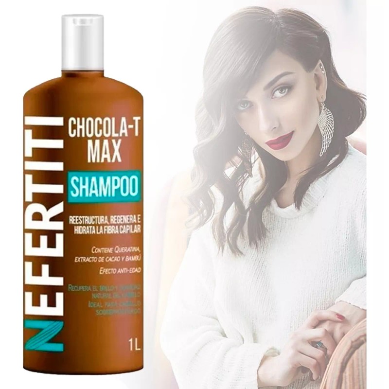 Nefertiti Shampoo P/cabello Maltratado Chocola-t Max 1l