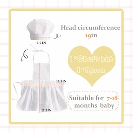 Newborn Baby Photography Prop Baby Chef Outfits Chef Hat Apron Set Infant Baby Chef Costume Newborn Photography Outfits Girl Toddler Chef Hat and Apron