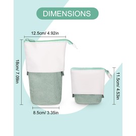 Xespis Pencil Case with Zip, Telescopic Pencil Case, pencil case