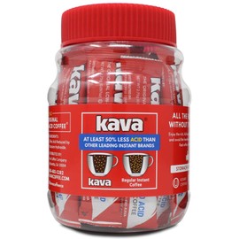 Kava Low Acid Instant Coffee Single Serve Sticks, 20 Count (Pack of 3)