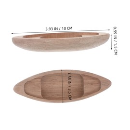 iplusmile Wooden Model Boat Decor Small Canoe Sailboat Nautical Tabletop Decoration Smooth Surface DIY Craft Toy