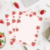 Whaline 60 Strawberry Stationery Paper Set Red Pink Strawberry Flower