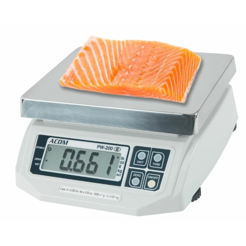 VisionTechShop ACOM PW-200 Digital Portion Control Scale, DUAL Display, Lb/Oz...