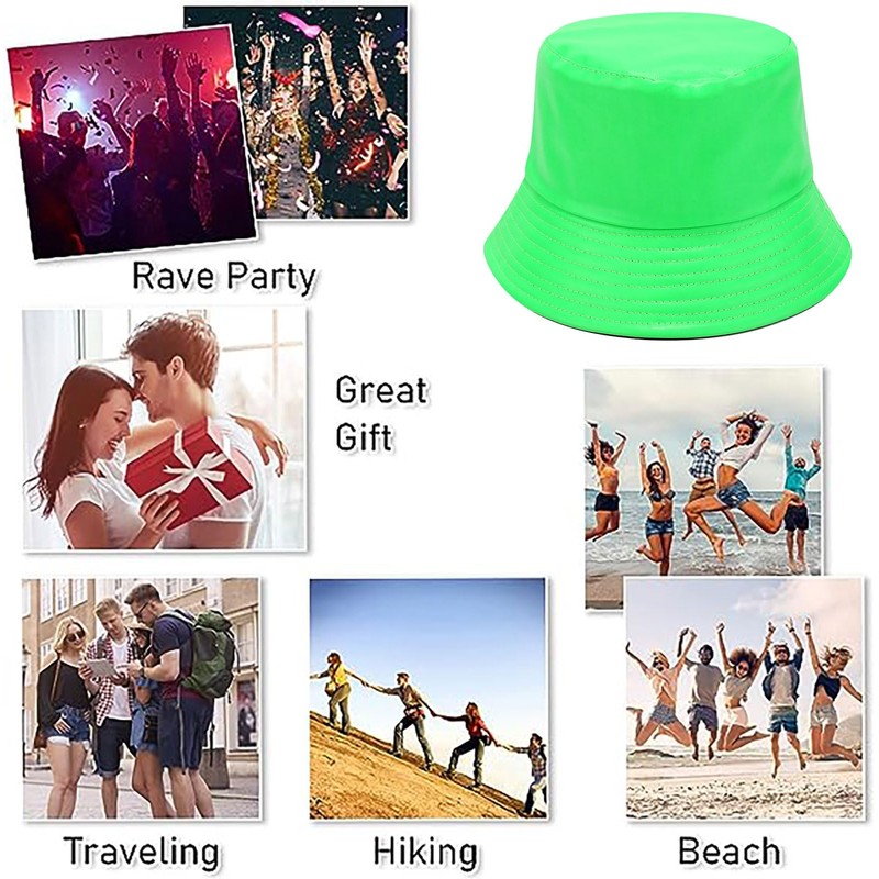 Joylife Metallic Bucket Hat Trendy Fisherman Hats Unisex Reversible Packable
